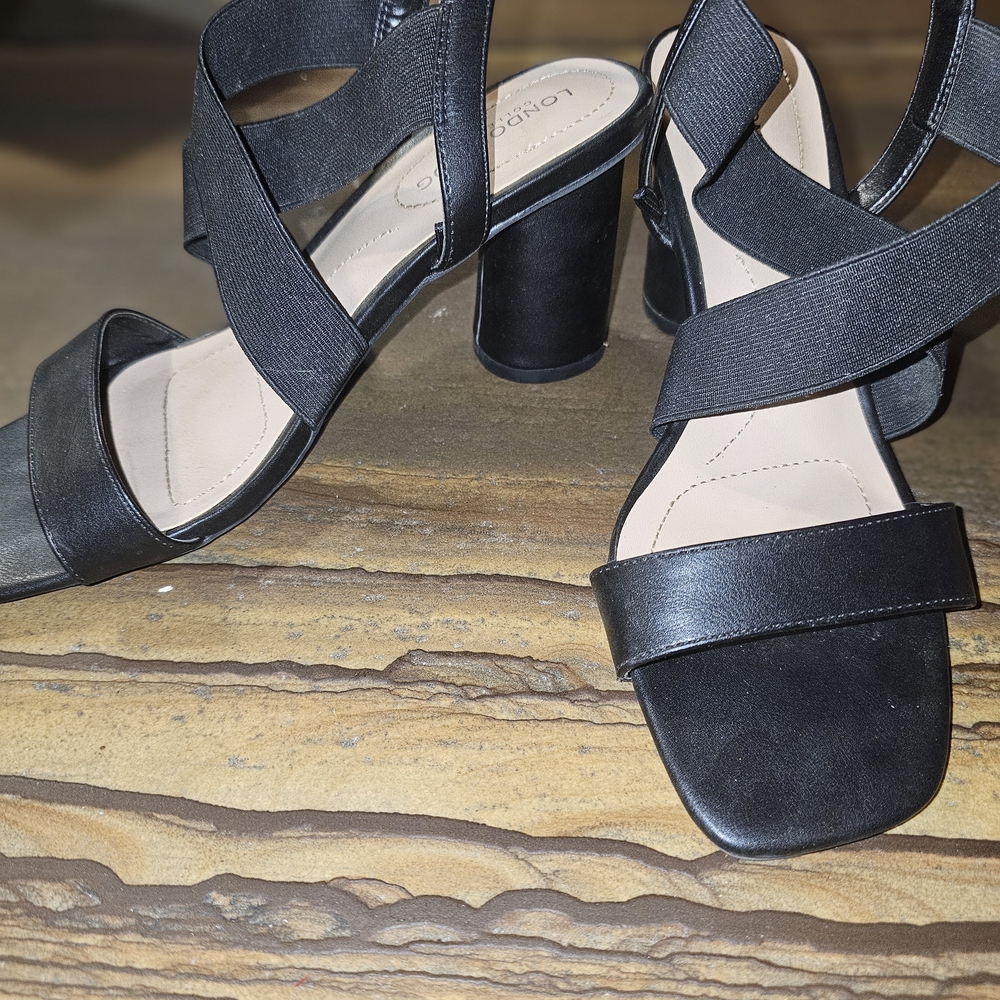 Black Strappy Heeled Sandals